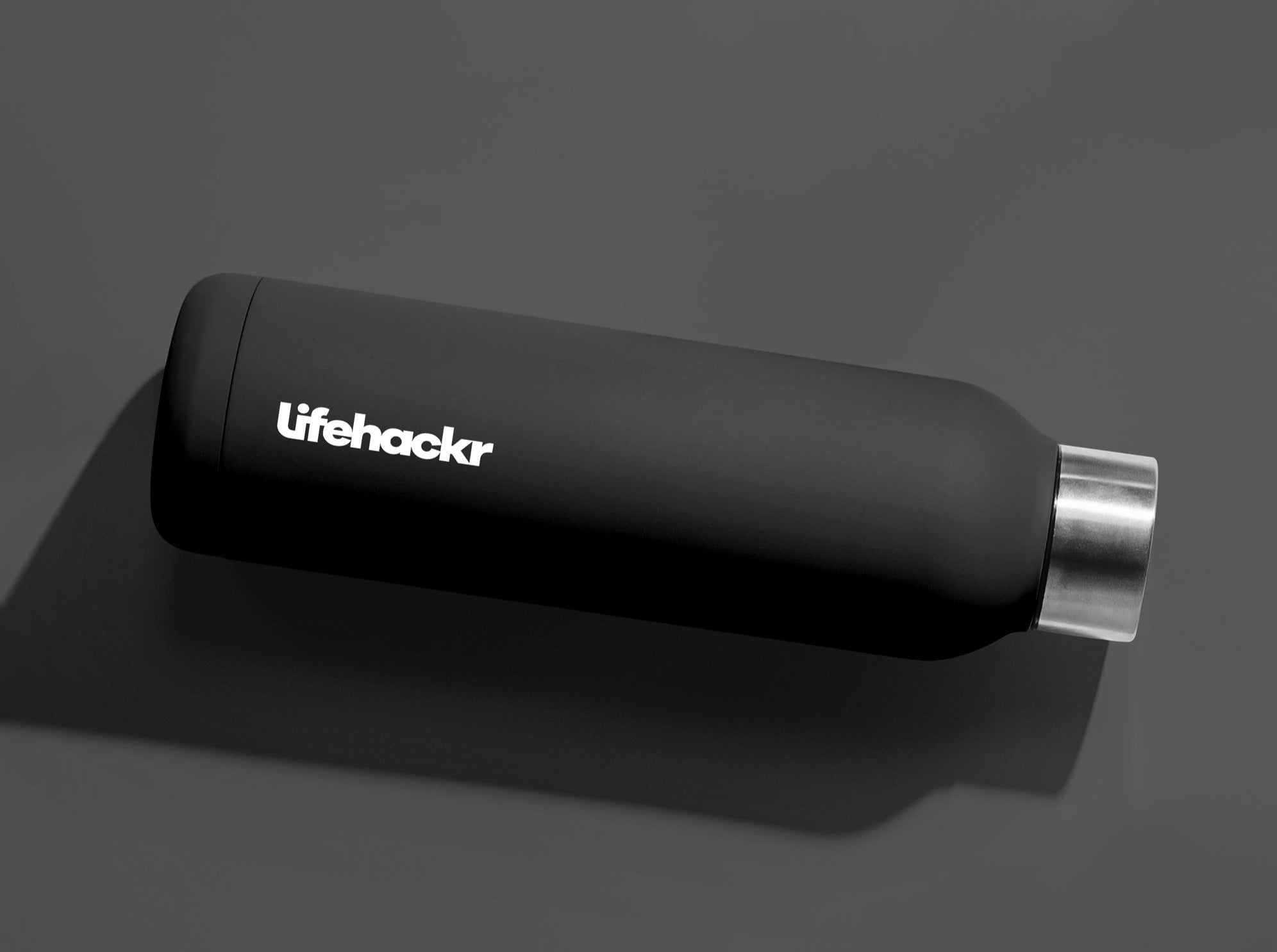 The LIFEHACKR Smart Bottle with purification technology and a pill compartment